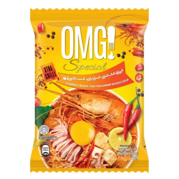 OMG! Flaming Creamy Tom Yum Shrimp Noodle Soup 70g