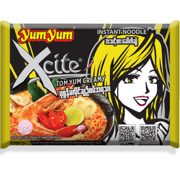 Xcite Tom Yum Creamy ပုဇွန်မလိုင်ချဥ်စပ်အရသာ 70g