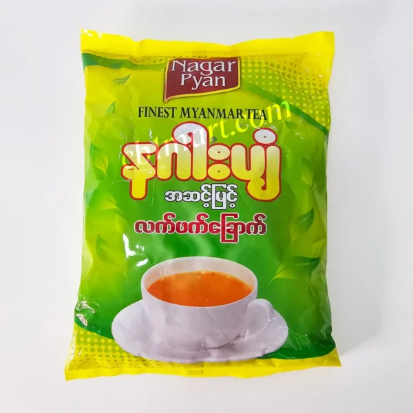 Nagar Pyan နဂါးပျံ စိမ်းဝါလက်ဖက်​ခြောက် ဖန်ချိုဆိမ့်​မွှေး