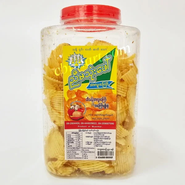 Three Sisters Fried Potato Waffle Box (ညီမသုံး​ဖေါ် ဇကာအာလူးကြော် အချို) 550g