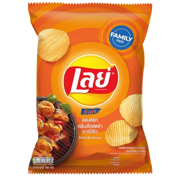 Lay Rock BBQ Potato Chips Family Pack 168g