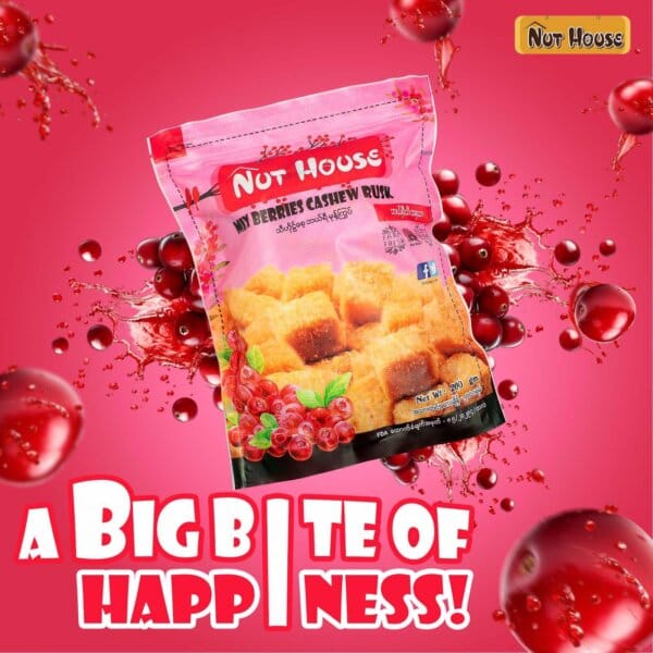 Nut House Mix Berries Cashew Rusk သီဟို​ဠ်စေ့ ဘယ်ရီမုန့်ကြွပ်(200g)